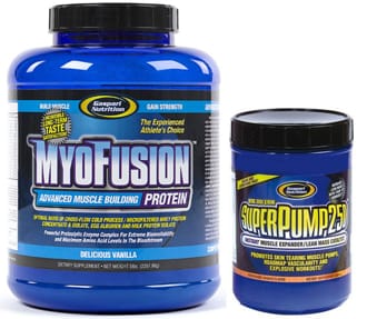 Gaspari MyoFusion 2300g + Super Pump Max 160g + Shaker Gaspari