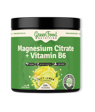 GreenFood Magnesium Citrate + Vitamín B6 GreenFood Magnesium Citrate + Vitamín B6