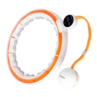 Mas�ny hula hoop HMS HHM21 so z�va��m, magnetmi a po��tadlom biela/oran�ov�