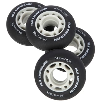 Matné kolieska NILS Extreme PU 64x24 82A, čierne, 4 ks Matné kolieska NILS Extreme PU 64x24 82A, čierne, 4 ks