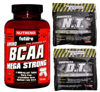 Nutrend BCAA MEGA STRONG + Compress NT + DT Nutrend BCAA MEGA STRONG + Compress NT + DT